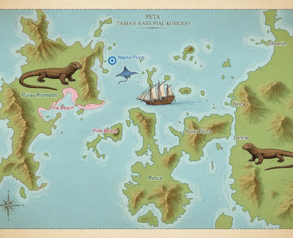 Pulau Komodo terletak di mana